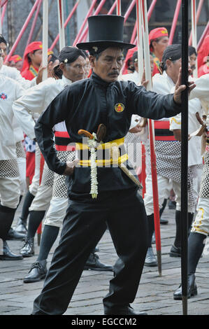 Très bel hommage. Grebeg Maulid cérémonie, Yogjakarta, Central Java, Indonésie Banque D'Images