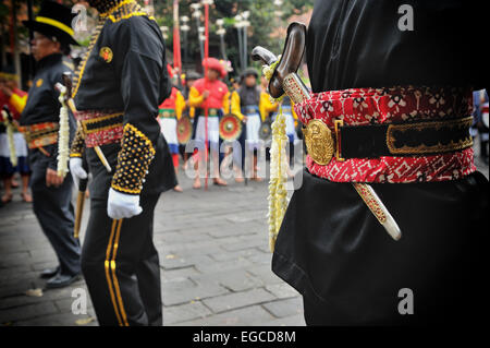 Grebegan cérémonie, Yogjakarta, Central Java, Indonésie Banque D'Images