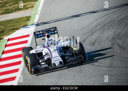 Montmelo, Catalogne, Espagne. Feb 22, 2015. FELIPE MASSA (BRA) entraîne une Williams pendant 04 jours d'avant-saison de Formule 1 essais au Circuit de Catalunya de Barcelone : Crédit Matthias Rickenbach/ZUMA/ZUMAPRESS.com/Alamy fil Live News Banque D'Images