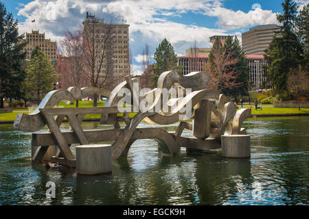 Spokane est une ville située dans le nord-ouest des États-Unis dans l'état de Washington. Banque D'Images