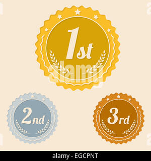 Divers prix pour les gagnants des icônes design plat Banque D'Images Divers prix pour les gagnants des icônes design plat Banque D'Images