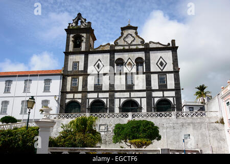 Église Igreja de Sao Francisco, Horta, Faial, Açores, Portugal Banque D'Images