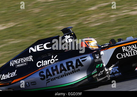 Sport Automobile : Championnat du Monde de Formule 1 de la FIA 2015, Test à Barcelone, # 27 Nico Hülkenberg (GER, Sahara Force India F1 Team), Banque D'Images