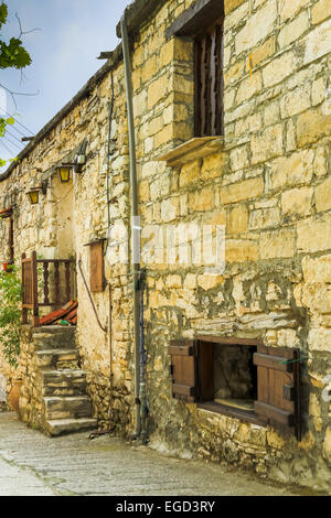 Beau village Omodos à Chypre Banque D'Images