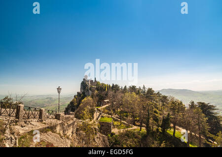 Forteresse de Guaita (della Rocca Guaita), château en République de Saint-Marin Banque D'Images