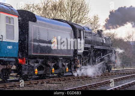 East Lancs gala à vapeur Mar 2015. British Railways Standard Class 5 n°73129 préservé est une locomotive à vapeur britannique. Il Banque D'Images