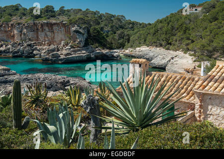 Cala s'Almunia, près de Santanyi, Majorque, Espagne Banque D'Images