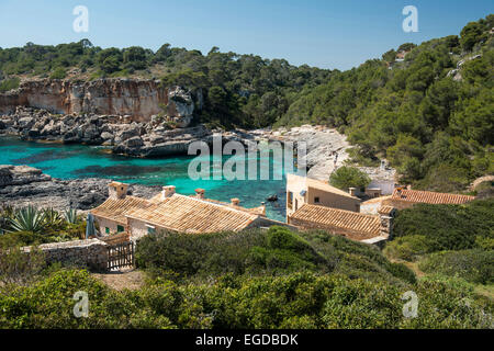Cala s'Almunia, près de Santanyi, Majorque, Espagne Banque D'Images