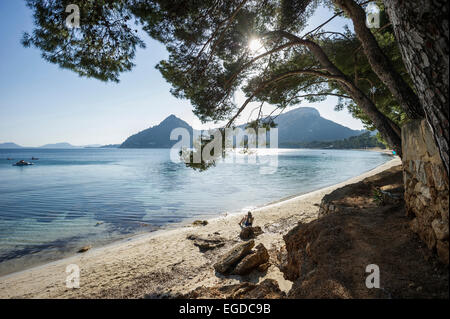 Playa de Formentor, à proximité de Pollensa, Majorque, Espagne Banque D'Images