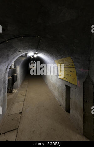 Dans le corridor Fort Eben-Emael à Liège, Belgique Banque D'Images