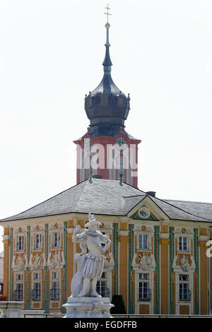 Avant le jardin, le château de Bruchsal, Bruchsal, Kraichgau, Bade-Wurtemberg, Allemagne Banque D'Images