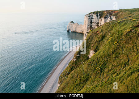 Falaises Blanches, Porte d'Amant, Etretat, Seine-Maritime, Haute-Normandie, France Banque D'Images