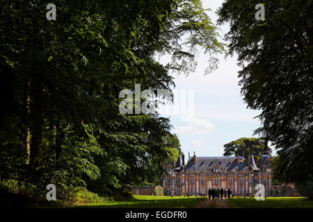 Chateau et jardin potager de Miromesnil, Tourville-sur-Arques, Seine-Maritime, Normandie, France Banque D'Images