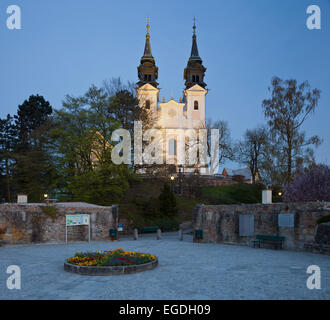 L'église le Poestlingberg dans la lumière du soir, Linz, Haute Autriche, Autriche Banque D'Images