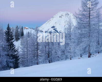 Refuge de montagne solitaire, Satteleck Roetelstein, Dachstein, Massiv, Styrie, Autriche Banque D'Images