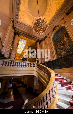 L'intérieur du Teatro Colón (théâtre), Congreso, Buenos Aires, Argentine Banque D'Images