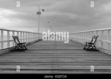 La longue jetée urangan à Hervey Bay, Australie Banque D'Images