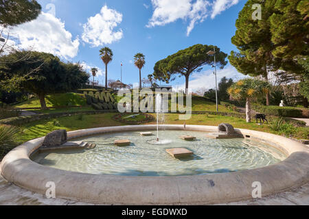 Fontaine à la Villa Bellini park à Catane, Sicile, Italie. L'Italien du Tourisme, vacances et voyages Destination. Banque D'Images