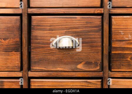 Close-up d'un cabinet d'apothicaire Banque D'Images