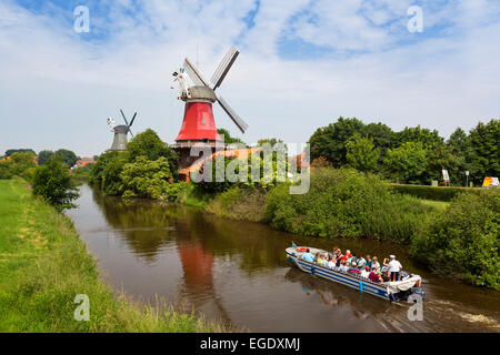 Moulins de Greetsiel, Basse-Saxe, Allemagne, Europe Banque D'Images