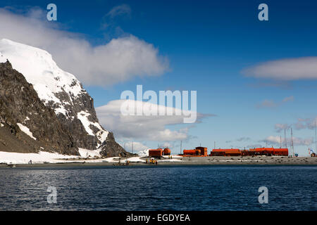 Îles Orcades du Sud, l'Île Laurie, Station Orcadas Base navale argentine Banque D'Images