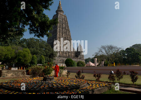 Mandala, Temple de la Mahabodhi Bodhgaya, Banque D'Images