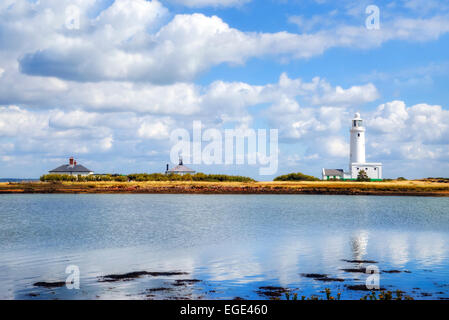 Phare, Hurst Point, Hampshire, Angleterre, Royaume-Uni Banque D'Images