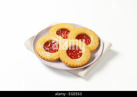 Linzer cookies - cookies de Noël traditionnel autrichien Banque D'Images