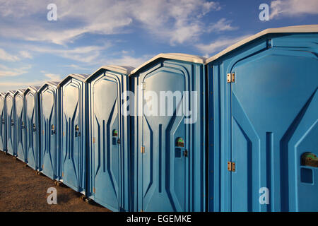 Les toilettes portatives Banque D'Images