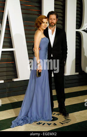 Amy Adams et son mari Darren Le Gallo participant à la Vanity Fair Oscar Party 2015 le 22 février 2015 à Beverly Hills, en Californie./photo alliance Banque D'Images