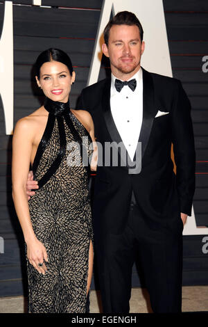 Channing Tatum et Jenna Dewan participant à la Vanity Fair Oscar Party 2015 le 22 février 2015 à Beverly Hills, en Californie./photo alliance Banque D'Images