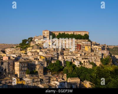 Avis de Ragusa Ibla, UNESCO World Heritage Site, Val di Noto, Raguse, Sicile, Italie Banque D'Images