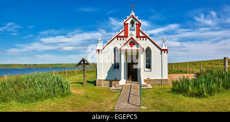 La Chapelle italienne, une chapelle catholique, lamb holm, Orkney, Scotland, united kingdom Banque D'Images