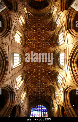 La cathédrale de Chester plafond Nef Banque D'Images