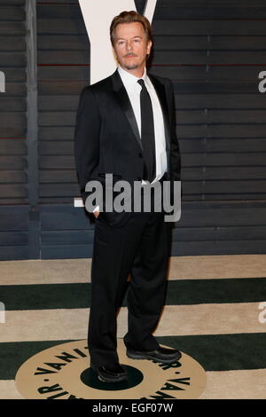 L'acteur David Spade assiste à la Vanity Fair Oscar Party à Wallis Annenberg Center for the Performing Arts à Beverly Hills, Los Angeles, USA, le 22 février 2015. Photo : Hubert Boesl /dpa - PAS DE FIL - SERVICE Banque D'Images