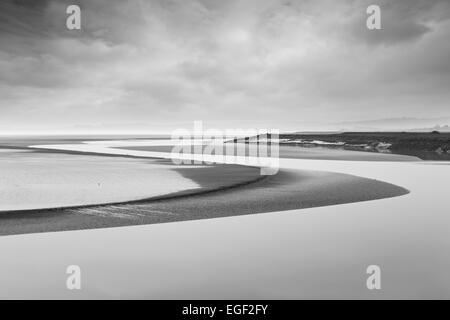 Marée basse sur la rivière Severn. Banque D'Images