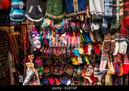 Magasins textiles, La Paz, Bolivie Banque D'Images