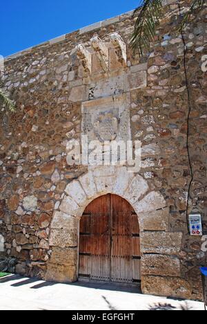Entrée du château de San Andrés, Carboneras, Almeria Province, Costa Almeria, Andalousie, Espagne, Europe de l'Ouest. Banque D'Images