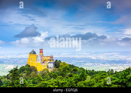 Sintra, au Portugal, au Palais National de Pena. Banque D'Images