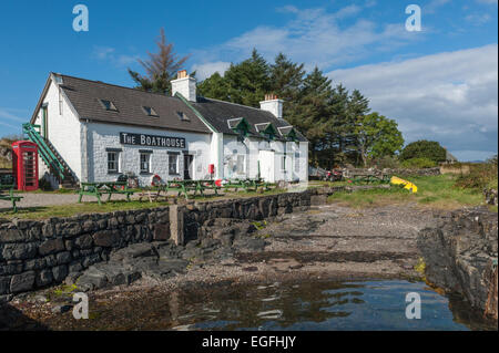 L'Ulva Boathouse au large de l'île de Mull en Écosse Banque D'Images