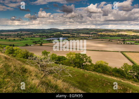 Vue depuis la colline de Hambledon, Dorset, UK Banque D'Images