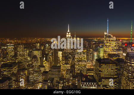 EMPIRE STATE BUILDING Midtown Manhattan skyline NEW YORK USA Banque D'Images