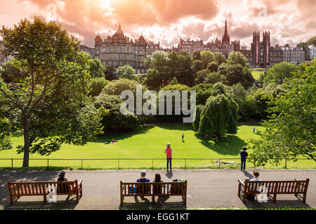 Princes Street Gardens, Édimbourg. Banque D'Images