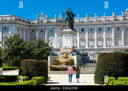 Plaza de Oriente, Madrid Espagne Banque D'Images