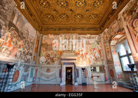 Florence, Palazzo Vecchio, salle d'audience Banque D'Images