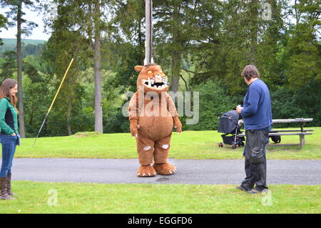 The Gruffalo Hors Château de Kielder dans le Northumberland. Banque D'Images