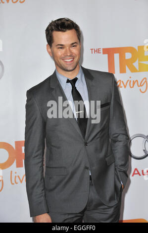 LOS ANGELES, CA - 8 décembre 2013 : Andrew Rannells à la 15e anniversaire TrevorLIVE au profit du gala Trevor Project au Hollywood Palladium. Banque D'Images