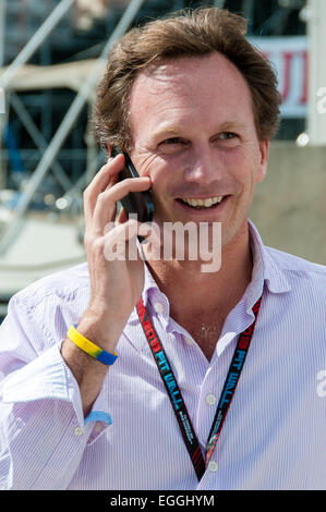 "Chris" Christian Horner, team principal de Red Bull de formule 1 l'équipe d'Infiniti (4 fois Champion du Monde) dans le paddock F1 Banque D'Images