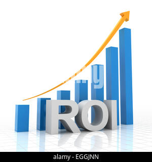 Retour sur investissement 3D render Banque D'Images