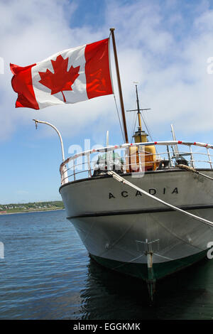 La CSS Acadia amarré au bord de l'eau d'Halifax, en Nouvelle-Écosse. Banque D'Images